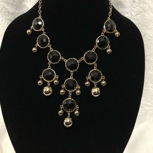 Black/gold bubble necklace